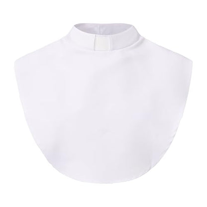 Clergy Tab Collar, Black and White Clerical Bib Collar with Insert White Tab, 2 Pack, Traditional Church Vestment
