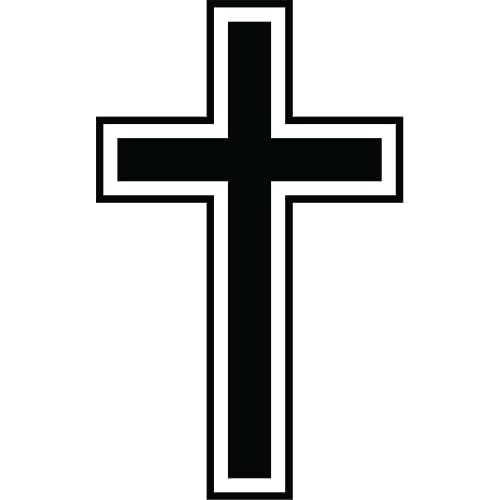 Decal Stickers of Cross (Black) Premium Waterproof Vinyl Decal Stickers for Laptop Phone Accessory Helmet Car Window Mug Tuber Cup Door Wall Decoration - ANDsticd25630BL - color: Black, size: 3'' x 4.8''