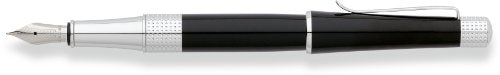 Cross Beverly Refillable Fountain Pen, Medium Nib, Includes Premium Gift Box - Black Lacquer - color: Black, style: Fountain Pen