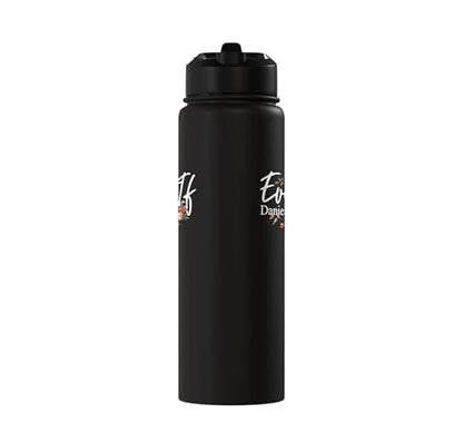Christian Bible Verse Faith God Daniel 3:18 Even If Daniel Stainless Steel Insulated Water Bottle - color: Black