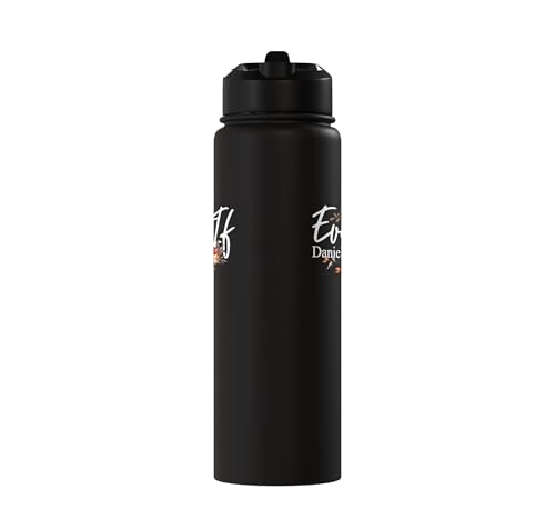 Christian Bible Verse Faith God Daniel 3:18 Even If Daniel Stainless Steel Insulated Water Bottle - color: Black