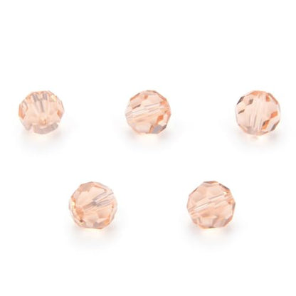 100pcs Adabele Austrian 4mm (0.16 Inch) Small Faceted Round Crystal Beads Light Peach Pink Compatible with Swarovski Crystals Preciosa - color: Peach/Pink, size: 4mm Small (100pcs)