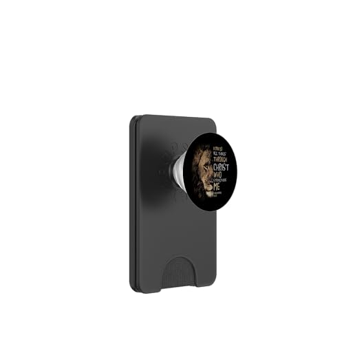 Christian I Can Do All Things Through Christ PopSockets PopWallet for MagSafe - style: Magnetic PopWallet