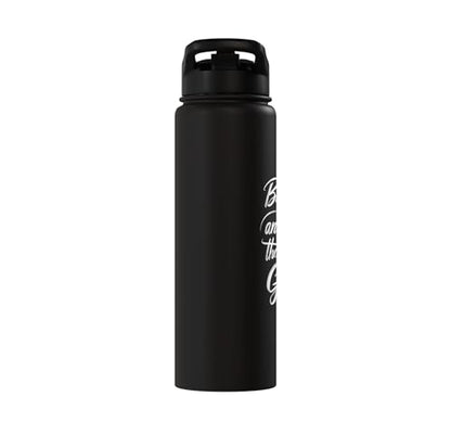 Be Still and Know That I Am God Psalm 46:10 | Christian Gift Stainless Steel Insulated Water Bottle - color: Black