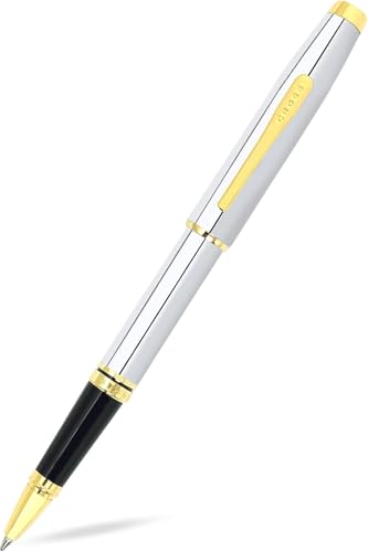 Cross Coventry Polished Chrome, Gold-Tone Rollerball Pen, Black Ink - color: Silver