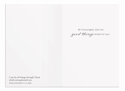 DaySpring - Encouragement - God is with You - 4 House Plant Designs Assortment with Scripture - 12 Encouragement Boxed Cards & Envelopes (U0064)