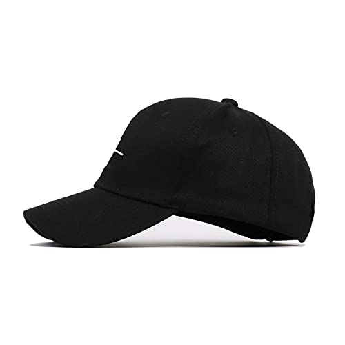 Cross Embroidery Baseball Cap,Adjustable Structured Dad Hat for Men Women Sun Hat - color: Black