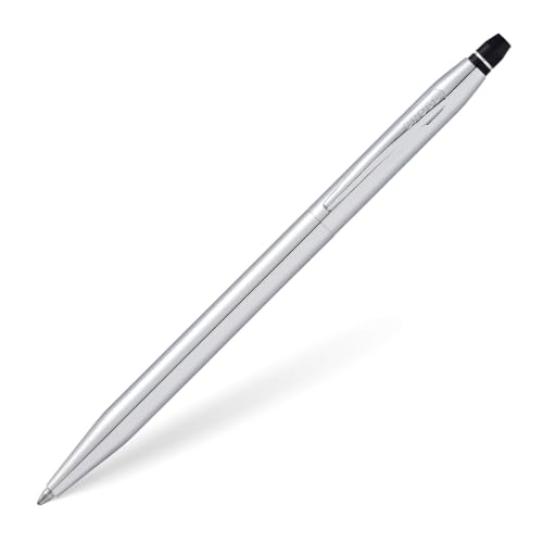 Cross Click Chrome & Black Selectip Rollerball Pen, Medium Point, Black Ink - color: Silver