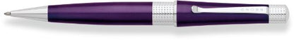 Cross Beverly Refillable Ballpoint Pen, Medium Ballpen, Includes Premium Gift Box - Deep Purple Lacquer - color: Purple, style: Ballpoint Pen