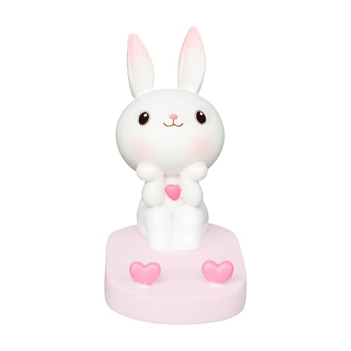 SIQITECHNO Cute Bunny Cell Phone Stand Holder Universal Resin Rabbit Smartphone Stand Desktop Phone Holder Funny Animal Statue Mobile Phones Tablet Stands Creative Desk Ornament for Home Office Desk - color: Sit