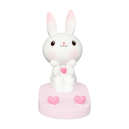 SIQITECHNO Cute Bunny Cell Phone Stand Holder Universal Resin Rabbit Smartphone Stand Desktop Phone Holder Funny Animal Statue Mobile Phones Tablet Stands Creative Desk Ornament for Home Office Desk - color: Sit