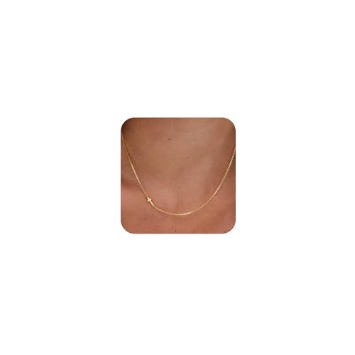 Cross Necklace for Women, Dainty Gold Necklace Tiny Cross Charm Necklace - color: Gold-Cross 8