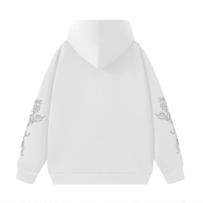 Zip Up Hoodies Y2k Jacket Graphic Gothic Jackets Grunge Cross Hoodie Baggy Streetwear Emo Sweater Aesthetic Clothes - color: White, size: Medium