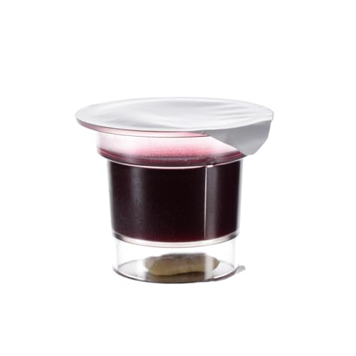 Cups Pre-filled Communion Cups - Tray & Seatback Pew Compatible Prefilled Communion Cups and Wafer - Concord Grape Juice and Bread - Box of 200 - EASY Open Fresh Communion Made in the USA - size: 200 - Box