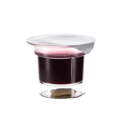 Cups Pre-filled Communion Cups - Tray & Seatback Pew Compatible Prefilled Communion Cups and Wafer - Concord Grape Juice and Bread - Box of 200 - EASY Open Fresh Communion Made in the USA - size: 200 - Box