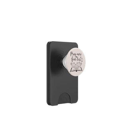 Christian Pray More Fear Less PopSockets PopWallet for MagSafe - style: Magnetic PopWallet