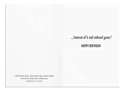 DaySpring - Birthday - It's All About Joy & Blessings - King James Version - 4 Design Assortment with Scripture - 12 Birthday Boxed Cards & Envelopes (J7444)