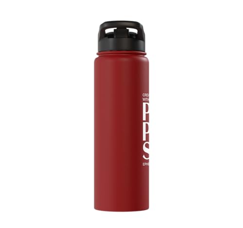 Created With A Purpose Ephesians 2 10 Verse Stainless Steel Insulated Water Bottle - color: Red