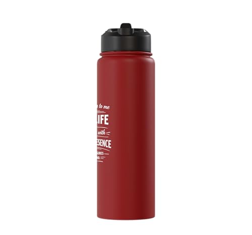 Psalm 16:11 Path of Life Bible Verse Scripture Faith Prayer Stainless Steel Insulated Water Bottle - color: Red