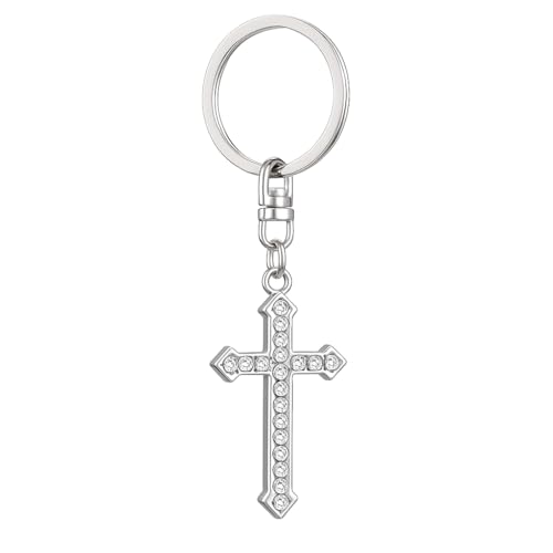 Cross Keychain – Cool Keychains Gifts for Christian, Baptism, Holidays, Keychains for Car Keys - color: Cross13