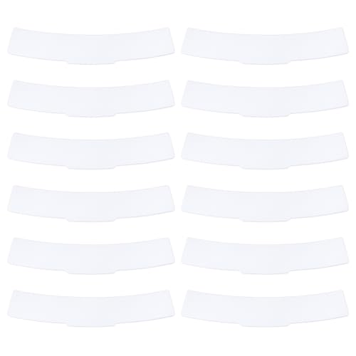 OLYCRAFT 12Pcs Tab Collar Inserts for Shirts White Foam Semi-Curved Collars White Tab Collars Replacement Collar Card Accessory Replacement Tabs for Clergy Formal Shirt 7.3x1.3 Inch