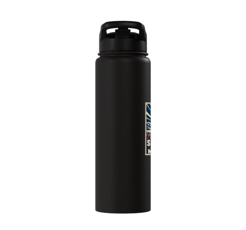 Sermon On The Mount Christian Faith Scripture Stainless Steel Insulated Water Bottle - color: Black
