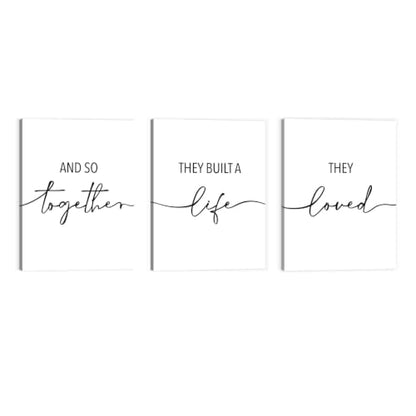 And So Together They Built A Life They Loved Wall Decor 12"x16" Set of 3 - color: Together They Built A Life They Loved