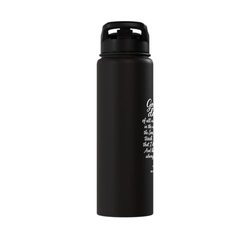Go Make Disciples Matthew 28: 19 20 Bible Verse Scripture Stainless Steel Insulated Water Bottle - color: Black