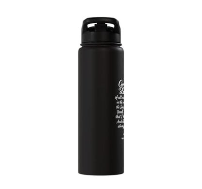 Go Make Disciples Matthew 28: 19 20 Bible Verse Scripture Stainless Steel Insulated Water Bottle - color: Black