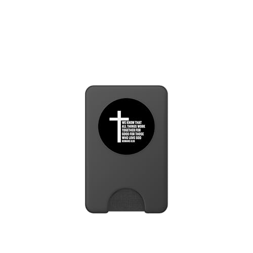 Romans 8:28 8 28 God Jesus Religious Quote Christian Salty PopSockets PopWallet for MagSafe - style: Magnetic PopWallet