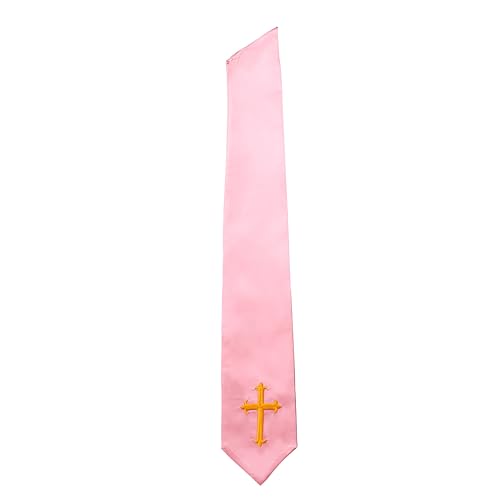 Clergy Stole & Choir Stole with Embroidered 60/72" - color: Pink, size: 72 inch