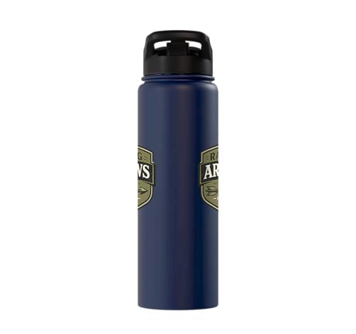 Raising Arrows Since 2026 Psalm 127:4 Faith Family Dad Stainless Steel Insulated Water Bottle - color: Navy Blue
