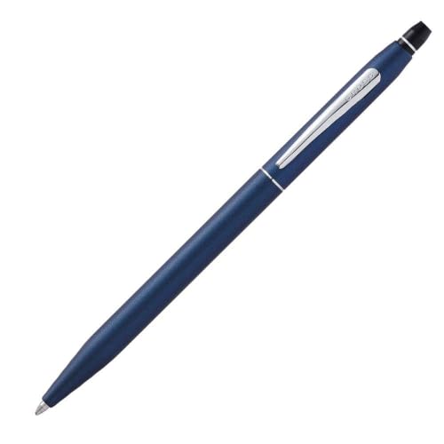 Cross Click Metallic Navy Blue Ballpoint Pen, Black Ink - color: Midnight Blue
