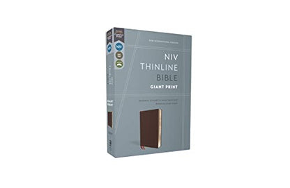NIV, Thinline Bible, Giant Print, Bonded Leather, Burgundy, Red Letter, Comfort Print