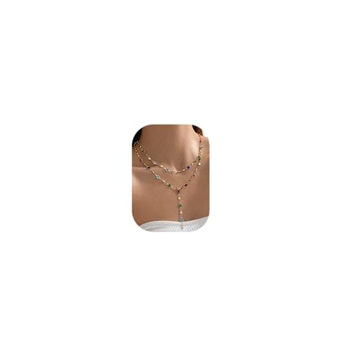 FAXHION 5PCS 14k Gold Plated Cross Necklaces for Women, Pendant Stacked Layered Diamond Y Long Boho Jewelry Sets Adjustable Accessories Trendy Gifts for Women - color: gold-02