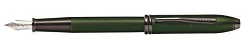 Cross Townsend PVD Micro-knurl Fountain Pen, Medium Nib - Matte Green