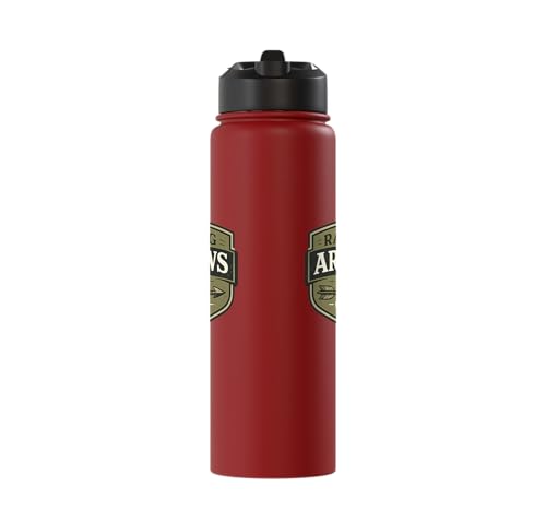 Raising Arrows Since 2026 Psalm 127:4 Faith Family Dad Stainless Steel Insulated Water Bottle - color: Red