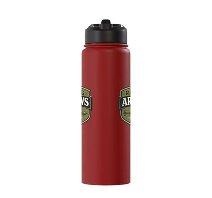 Raising Arrows Since 2026 Psalm 127:4 Faith Family Dad Stainless Steel Insulated Water Bottle - color: Red
