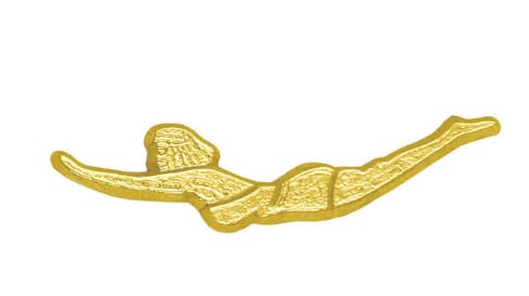 Sport Pins. Chenille Letter Pins. 4 Per order. School Sports Pin for Recognition and Achievement. - style: Female Swimmer