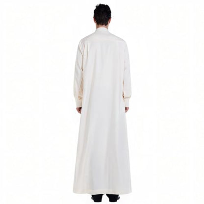Men's Kaftan - Muslim Robe Thobe Caftan - color: Beige, size: Medium