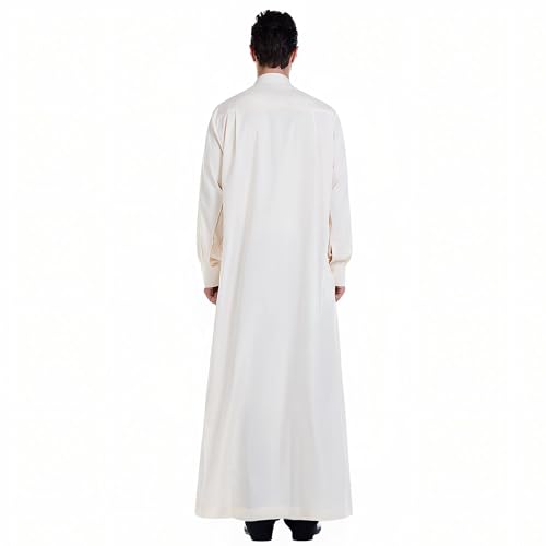 Men's Kaftan - Muslim Robe Thobe Caftan - color: Beige, size: X-Large