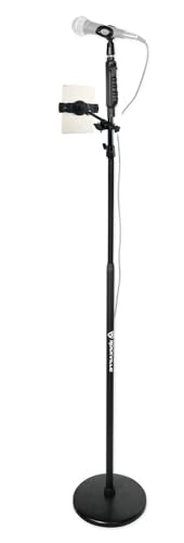Rockville RVMIC4 v2 Round-Base Mic Stand Bundle with iStand 44 Tablet Mount
