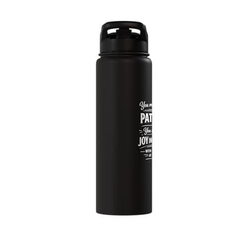 Psalm 16:11 Path of Life Bible Verse Scripture Faith Prayer Stainless Steel Insulated Water Bottle - color: Black