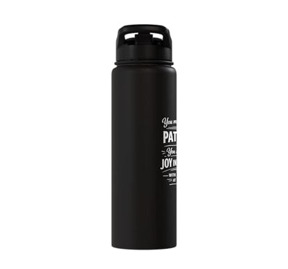Psalm 16:11 Path of Life Bible Verse Scripture Faith Prayer Stainless Steel Insulated Water Bottle - color: Black