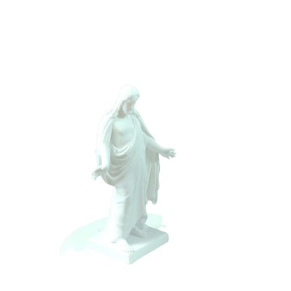 One Moment In Time S12a Christus Statue White Cultured Marble Hand Made Mormon LDS CTR - size: 9"