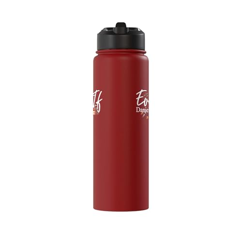 Christian Bible Verse Faith God Daniel 3:18 Even If Daniel Stainless Steel Insulated Water Bottle - color: Red