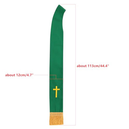 BLESSUME Church Clergy Pastor Reversible Stole - color: Green and Purple 2