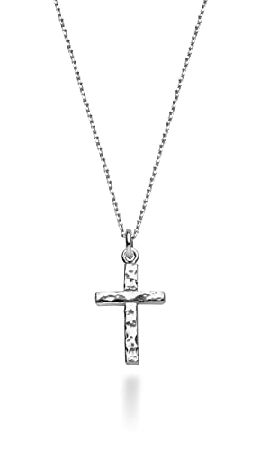 Miabella Italian 925 Sterling Silver Cross Pendant Necklace for Women - color: sterling silver