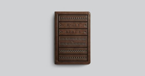 ESV Giant Print Personal Size Bible, Red Letter (TruTone, Brown, Engraved Mantel Design): Holy Bible, English Standard Version