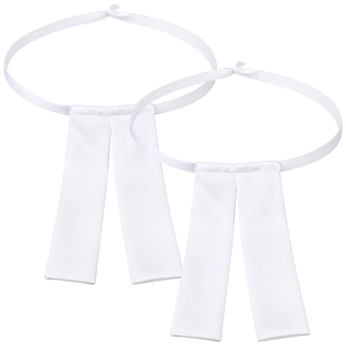 Twistover 2 Pcs Clergy Collars for Men Women, Priest Neck Collar Tabs White Lawyer Tab Tie Barrister Band Preaching Neckwear Collar for Clergy Pastor Lawyer Collars